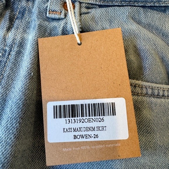 REFORMATION KASS DENIM MAXI SKIRT - Picture 3 of 4